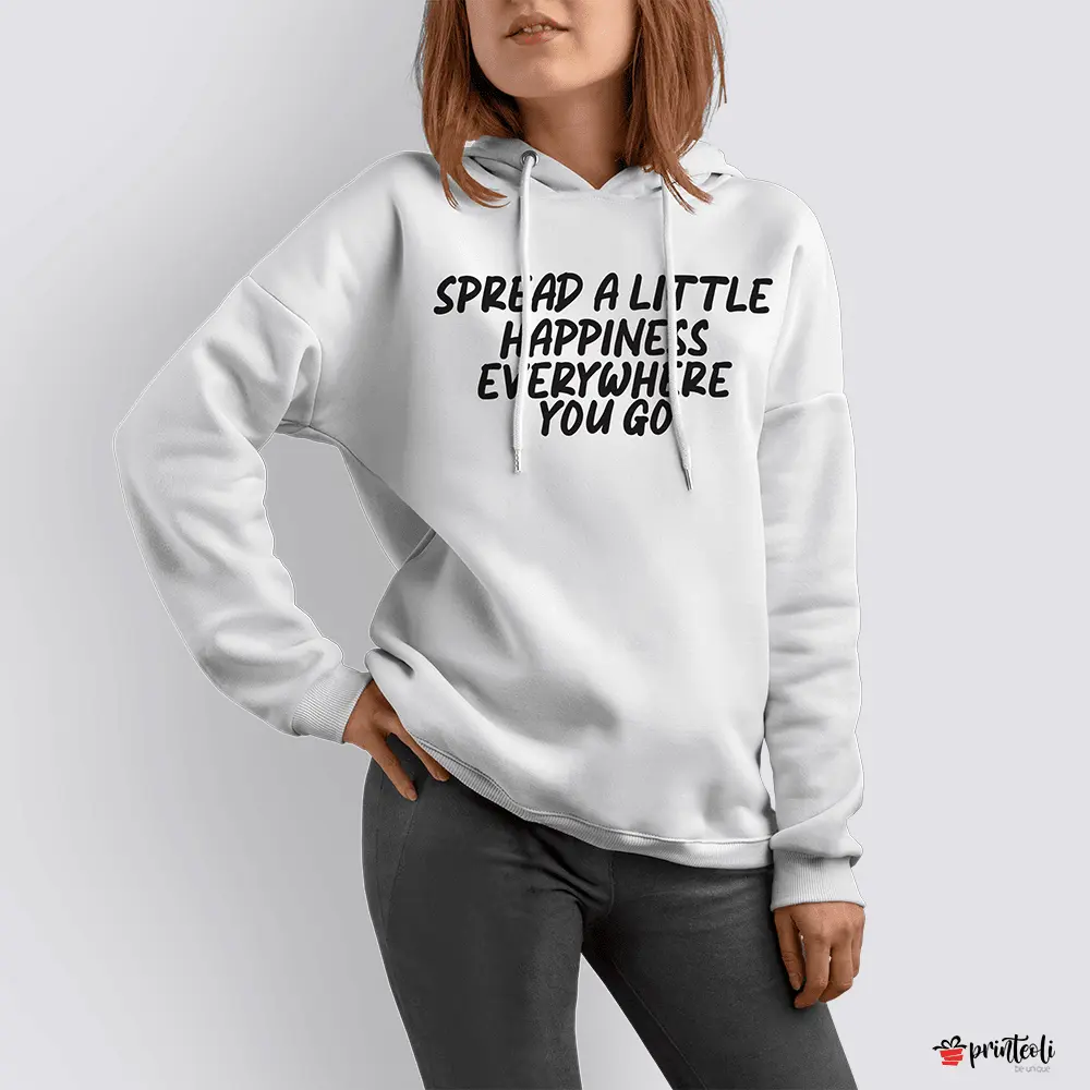 Hoodie für Damen Spread a little happiness Printeoli Be Unique